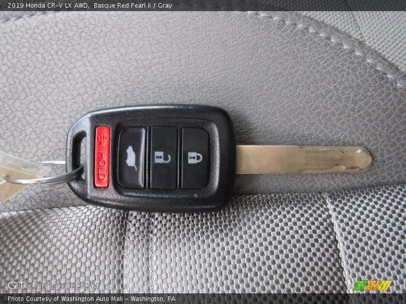 Basque Red Pearl II / Gray 2019 Honda CR-V LX AWD