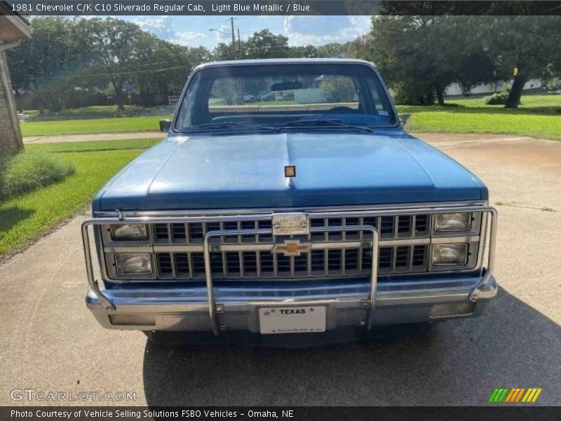 Light Blue Metallic / Blue 1981 Chevrolet C/K C10 Silverado Regular Cab