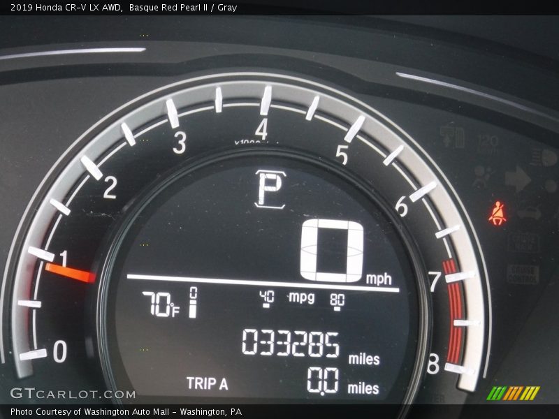 Basque Red Pearl II / Gray 2019 Honda CR-V LX AWD