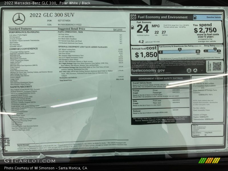 Polar White / Black 2022 Mercedes-Benz GLC 300