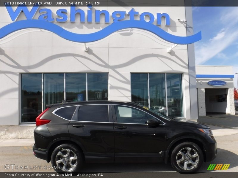 Dark Olive Metallic / Black 2018 Honda CR-V EX AWD