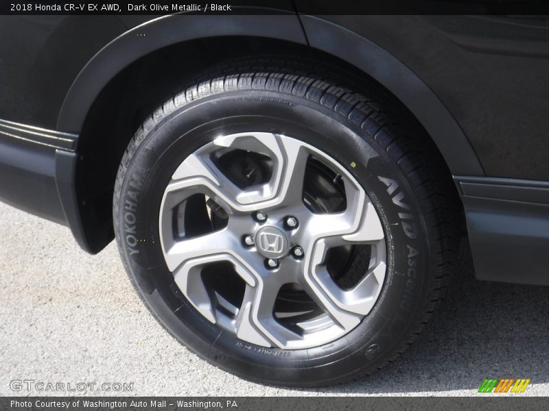 Dark Olive Metallic / Black 2018 Honda CR-V EX AWD