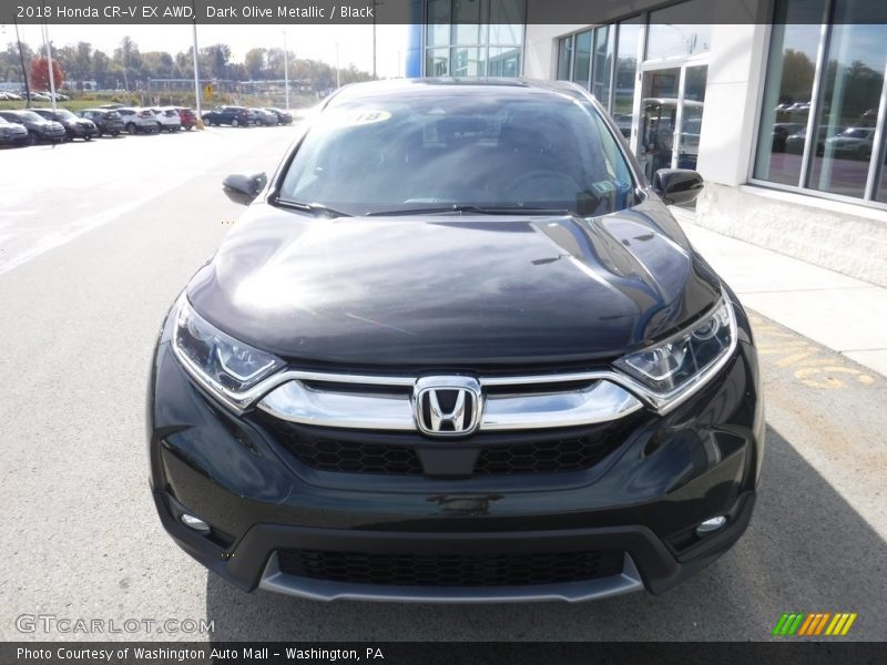 Dark Olive Metallic / Black 2018 Honda CR-V EX AWD