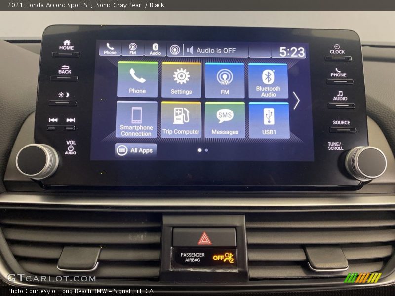 Sonic Gray Pearl / Black 2021 Honda Accord Sport SE