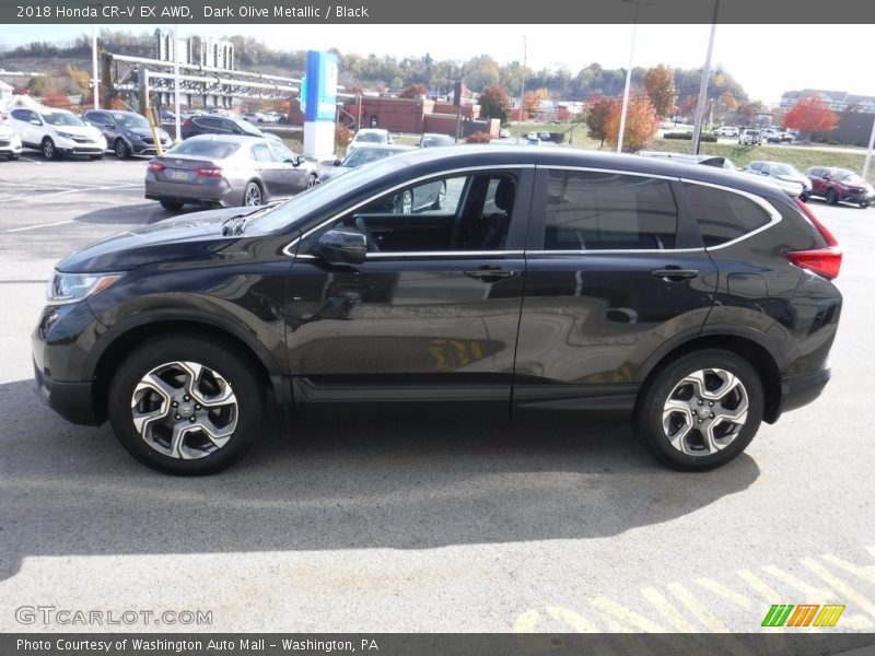 Dark Olive Metallic / Black 2018 Honda CR-V EX AWD