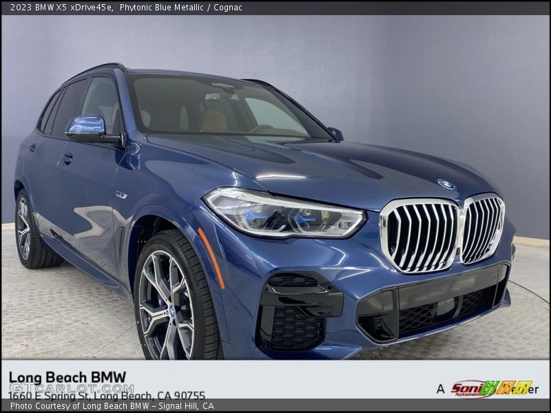 Phytonic Blue Metallic / Cognac 2023 BMW X5 xDrive45e