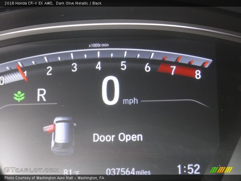 Dark Olive Metallic / Black 2018 Honda CR-V EX AWD