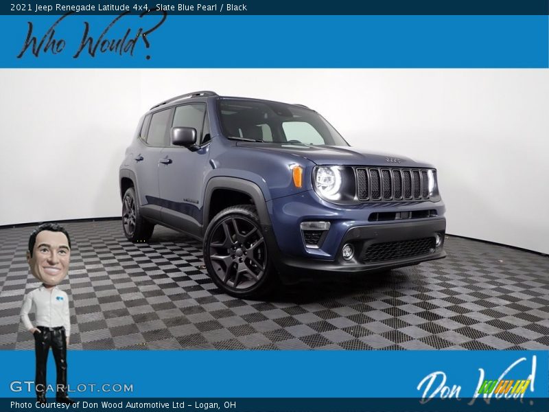 Slate Blue Pearl / Black 2021 Jeep Renegade Latitude 4x4