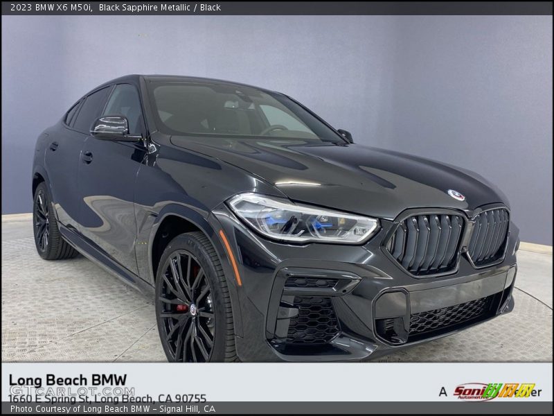 Black Sapphire Metallic / Black 2023 BMW X6 M50i