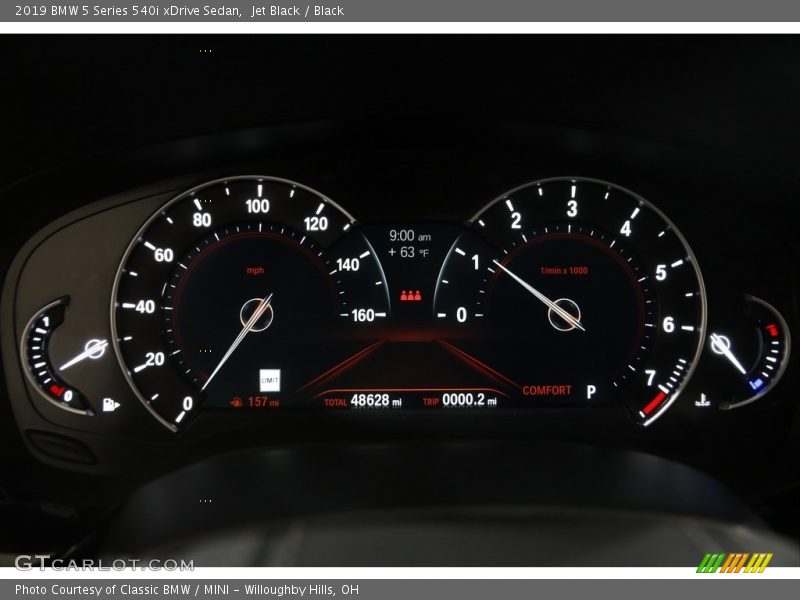 Jet Black / Black 2019 BMW 5 Series 540i xDrive Sedan