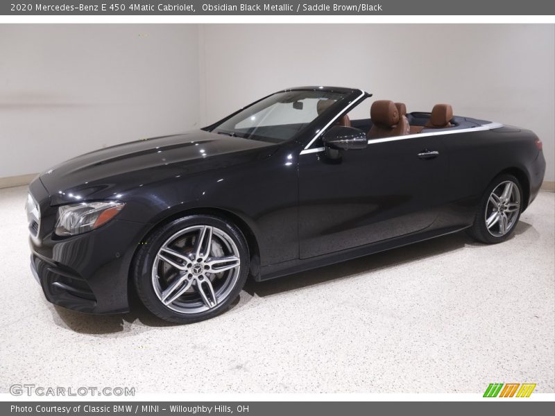 Obsidian Black Metallic / Saddle Brown/Black 2020 Mercedes-Benz E 450 4Matic Cabriolet