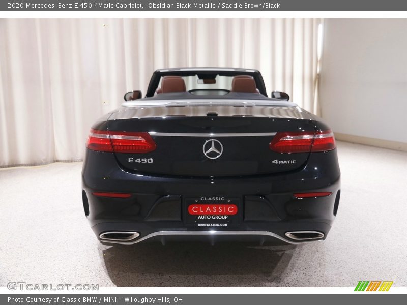 Obsidian Black Metallic / Saddle Brown/Black 2020 Mercedes-Benz E 450 4Matic Cabriolet