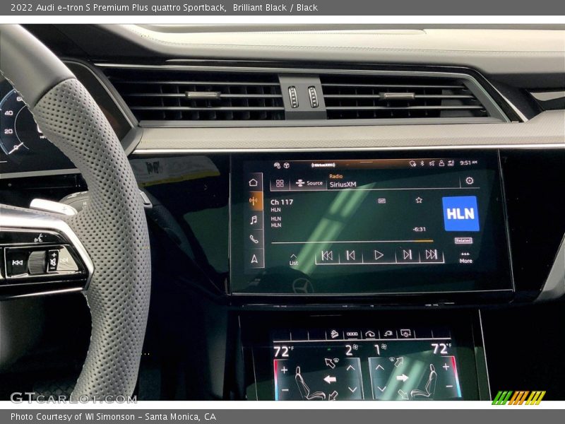 Controls of 2022 e-tron S Premium Plus quattro Sportback