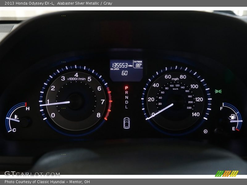 Alabaster Silver Metallic / Gray 2013 Honda Odyssey EX-L