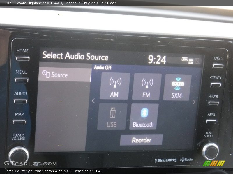 Magnetic Gray Metallic / Black 2021 Toyota Highlander XLE AWD