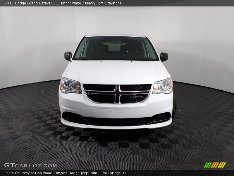 Bright White / Black/Light Graystone 2015 Dodge Grand Caravan SE