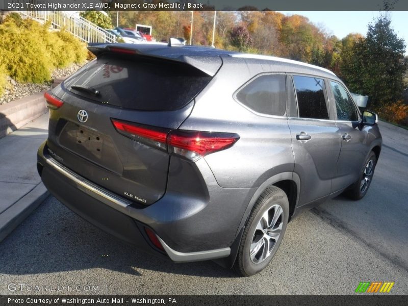 Magnetic Gray Metallic / Black 2021 Toyota Highlander XLE AWD