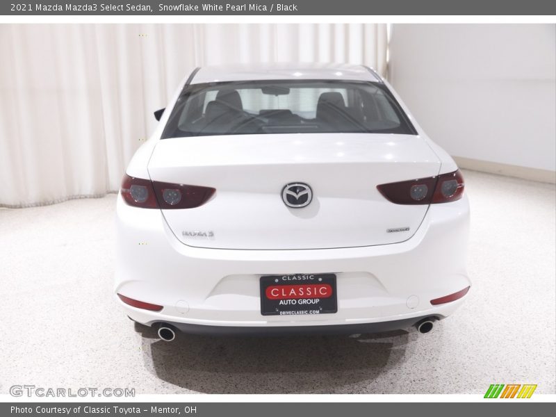 Snowflake White Pearl Mica / Black 2021 Mazda Mazda3 Select Sedan