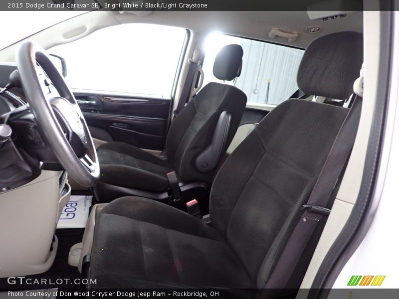 Bright White / Black/Light Graystone 2015 Dodge Grand Caravan SE