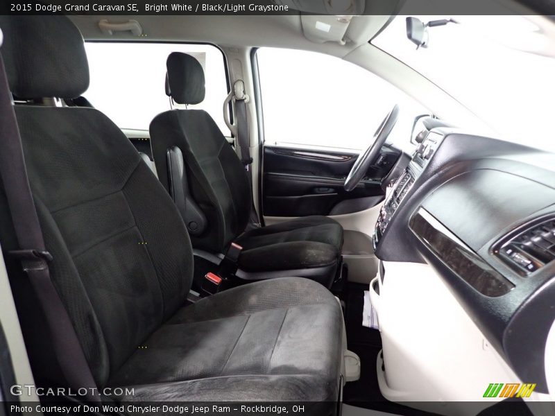 Bright White / Black/Light Graystone 2015 Dodge Grand Caravan SE