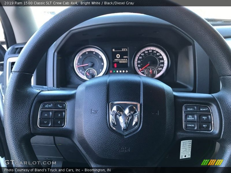 Bright White / Black/Diesel Gray 2019 Ram 1500 Classic SLT Crew Cab 4x4