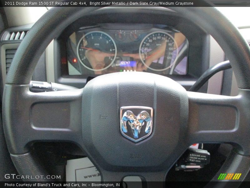 Bright Silver Metallic / Dark Slate Gray/Medium Graystone 2011 Dodge Ram 1500 ST Regular Cab 4x4