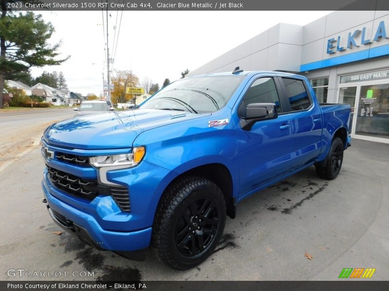 Glacier Blue Metallic / Jet Black 2023 Chevrolet Silverado 1500 RST Crew Cab 4x4
