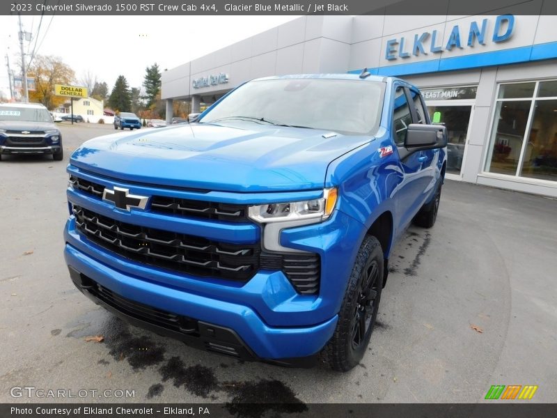 Glacier Blue Metallic / Jet Black 2023 Chevrolet Silverado 1500 RST Crew Cab 4x4