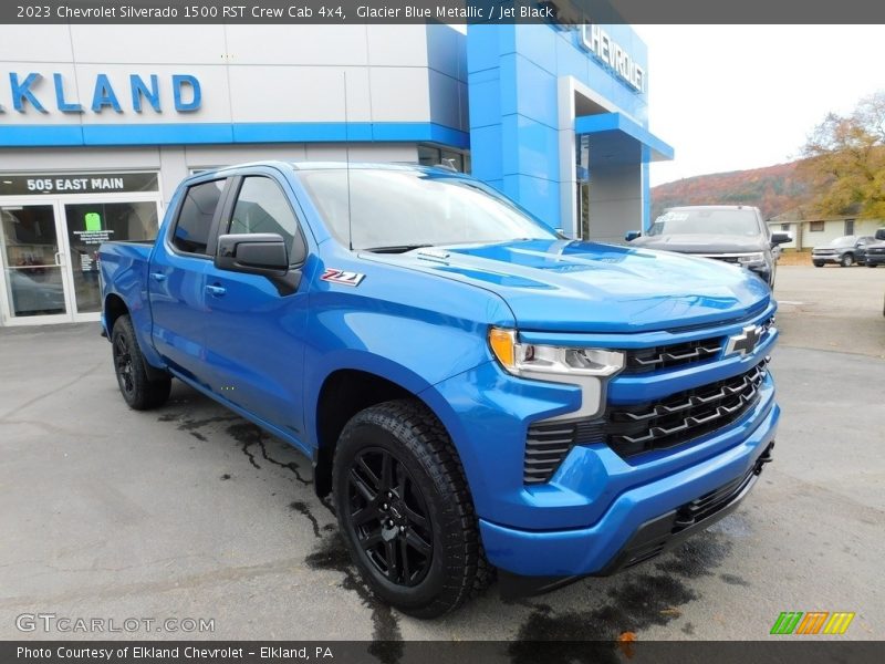 Glacier Blue Metallic / Jet Black 2023 Chevrolet Silverado 1500 RST Crew Cab 4x4