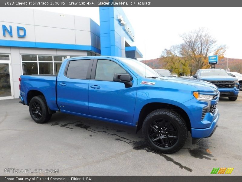 Glacier Blue Metallic / Jet Black 2023 Chevrolet Silverado 1500 RST Crew Cab 4x4