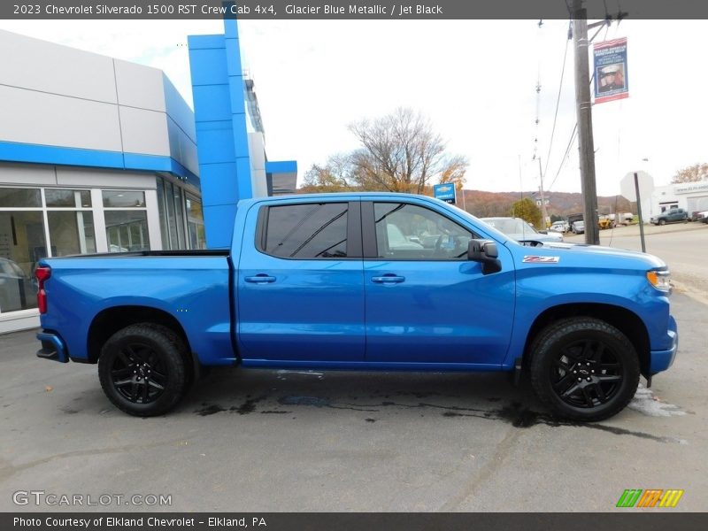 Glacier Blue Metallic / Jet Black 2023 Chevrolet Silverado 1500 RST Crew Cab 4x4
