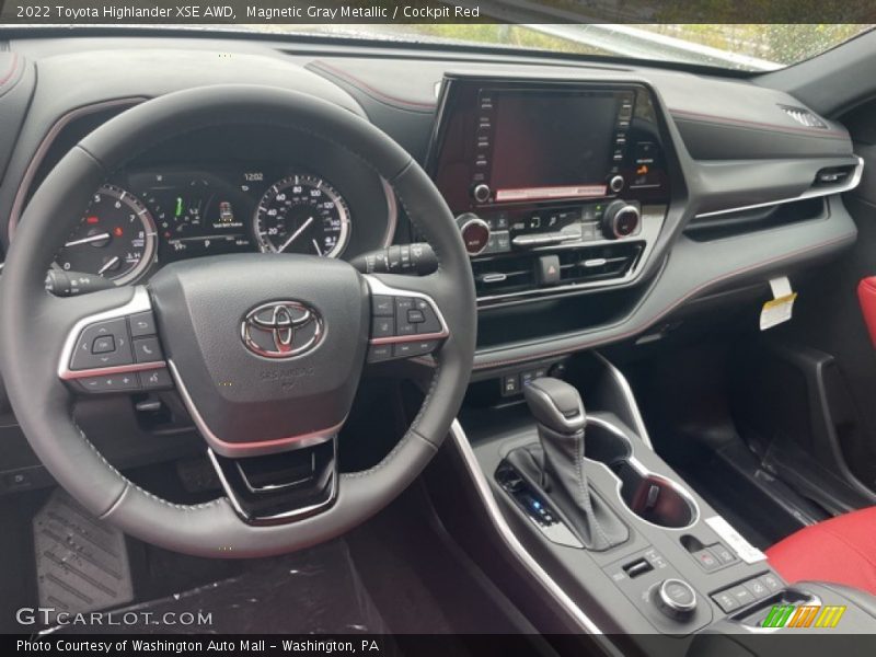 Magnetic Gray Metallic / Cockpit Red 2022 Toyota Highlander XSE AWD