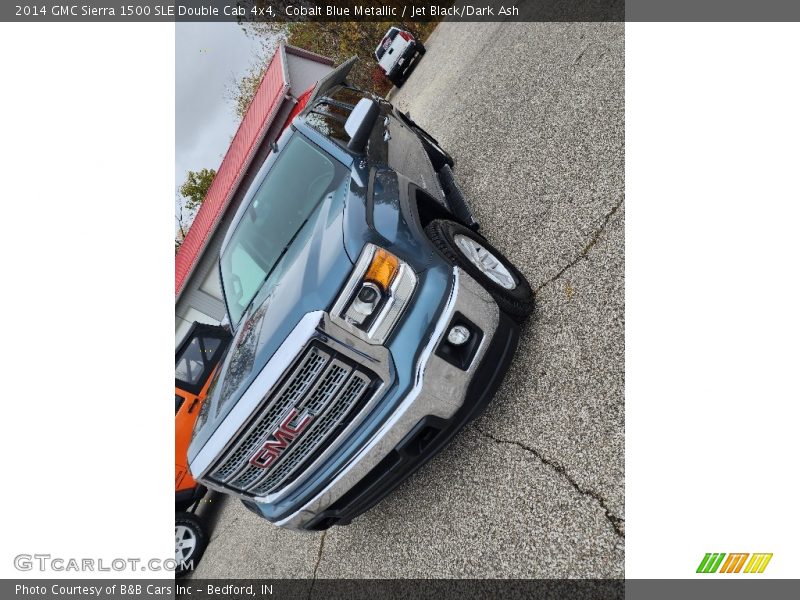 Cobalt Blue Metallic / Jet Black/Dark Ash 2014 GMC Sierra 1500 SLE Double Cab 4x4