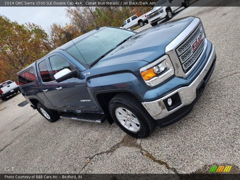 Cobalt Blue Metallic / Jet Black/Dark Ash 2014 GMC Sierra 1500 SLE Double Cab 4x4