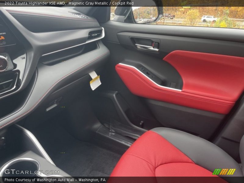 Magnetic Gray Metallic / Cockpit Red 2022 Toyota Highlander XSE AWD