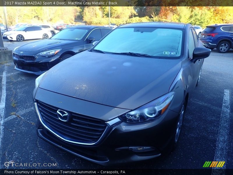 Machine Gray Metallic / Black 2017 Mazda MAZDA3 Sport 4 Door