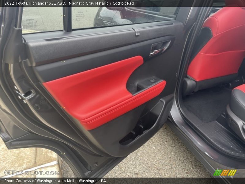 Magnetic Gray Metallic / Cockpit Red 2022 Toyota Highlander XSE AWD