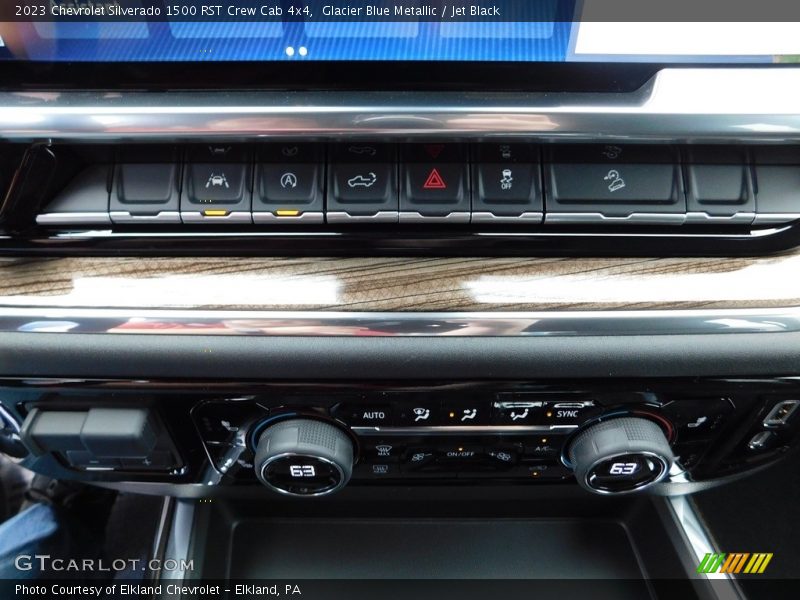 Glacier Blue Metallic / Jet Black 2023 Chevrolet Silverado 1500 RST Crew Cab 4x4