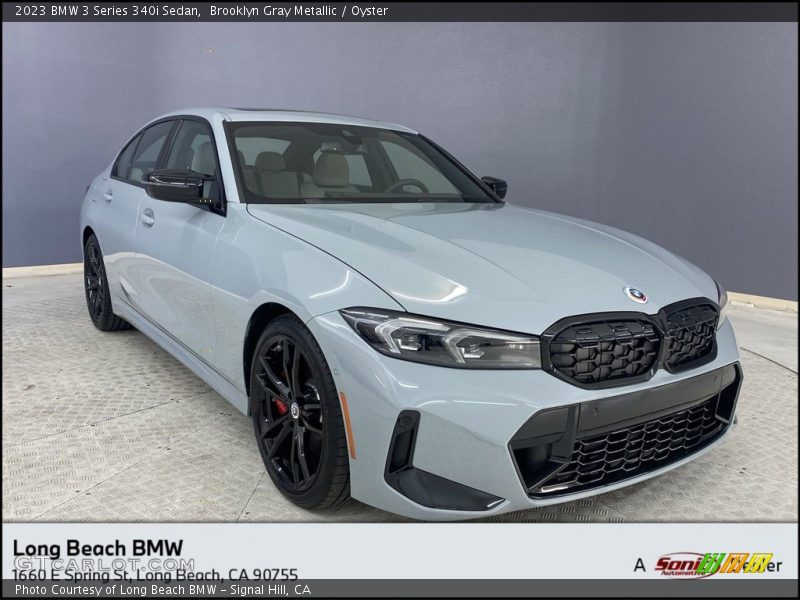 Brooklyn Gray Metallic / Oyster 2023 BMW 3 Series 340i Sedan