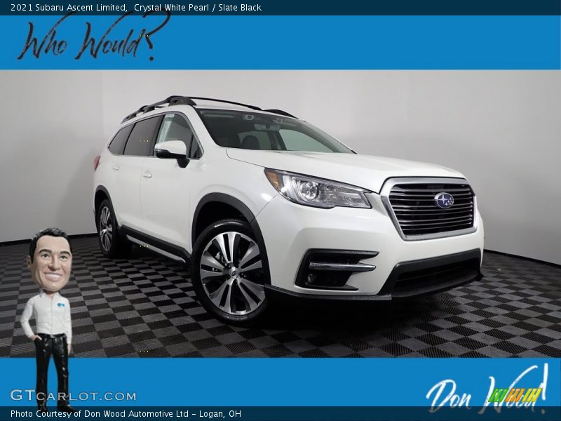 Crystal White Pearl / Slate Black 2021 Subaru Ascent Limited