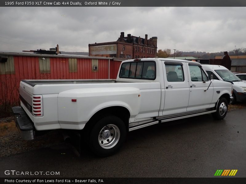 Oxford White / Grey 1995 Ford F350 XLT Crew Cab 4x4 Dually