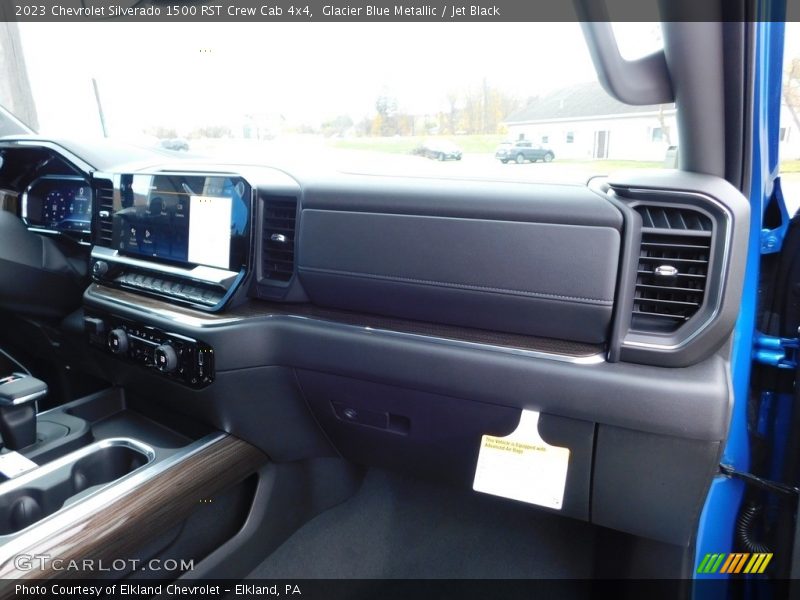 Glacier Blue Metallic / Jet Black 2023 Chevrolet Silverado 1500 RST Crew Cab 4x4
