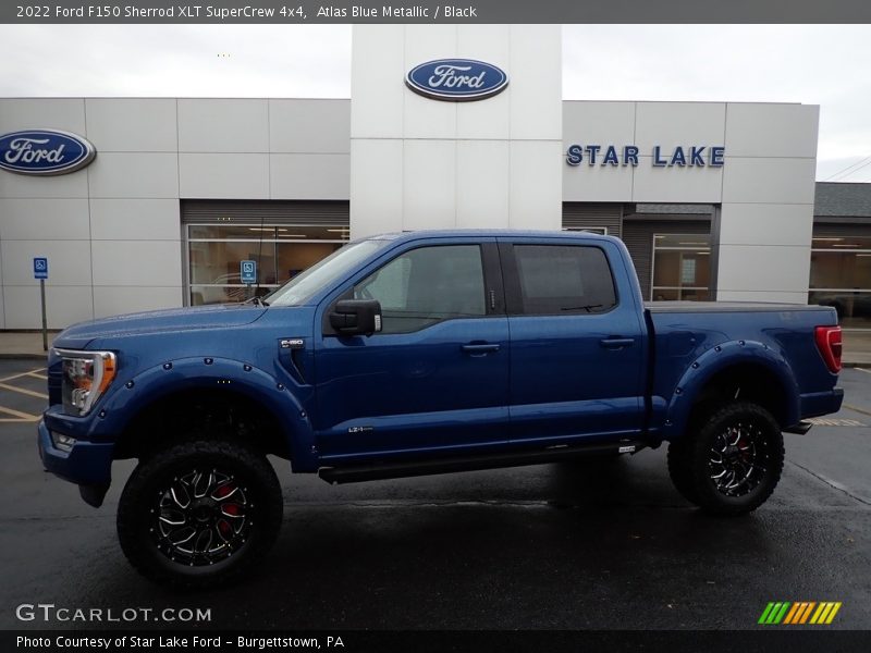 Atlas Blue Metallic / Black 2022 Ford F150 Sherrod XLT SuperCrew 4x4