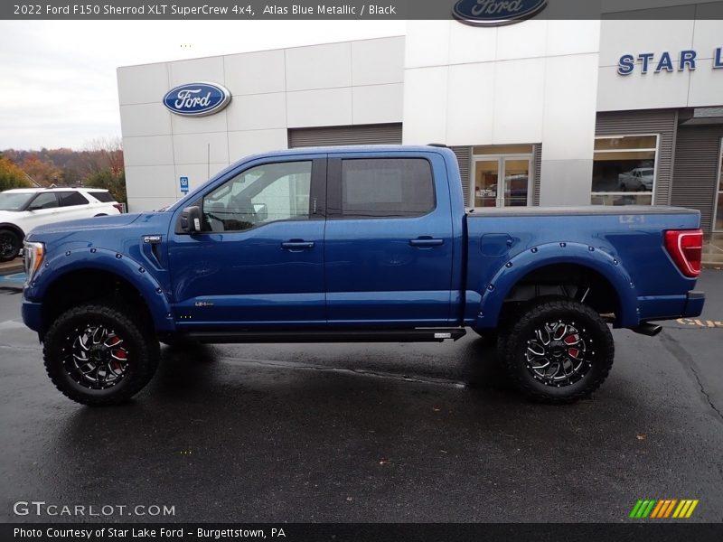 Atlas Blue Metallic / Black 2022 Ford F150 Sherrod XLT SuperCrew 4x4