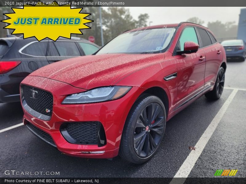 Firenze Red Metallic / Ebony/Pimento 2018 Jaguar F-PACE S AWD