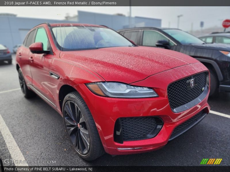 Firenze Red Metallic / Ebony/Pimento 2018 Jaguar F-PACE S AWD