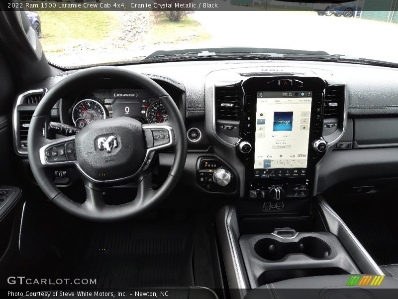 Granite Crystal Metallic / Black 2022 Ram 1500 Laramie Crew Cab 4x4