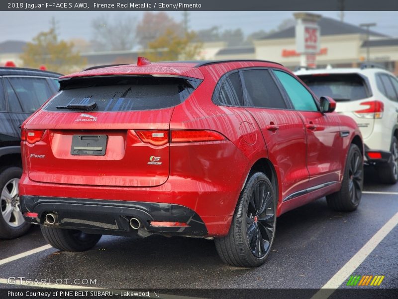 Firenze Red Metallic / Ebony/Pimento 2018 Jaguar F-PACE S AWD