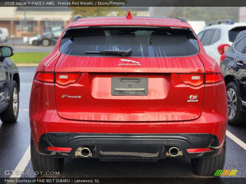 Firenze Red Metallic / Ebony/Pimento 2018 Jaguar F-PACE S AWD