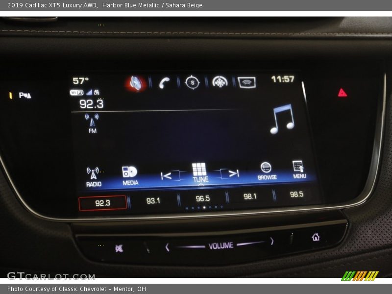 Harbor Blue Metallic / Sahara Beige 2019 Cadillac XT5 Luxury AWD